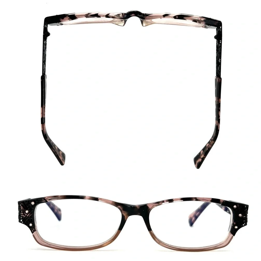 Jean Lafont Legende 743 Eyeglasses Brown Pink Tortoise Glasses Frames Lace EUC